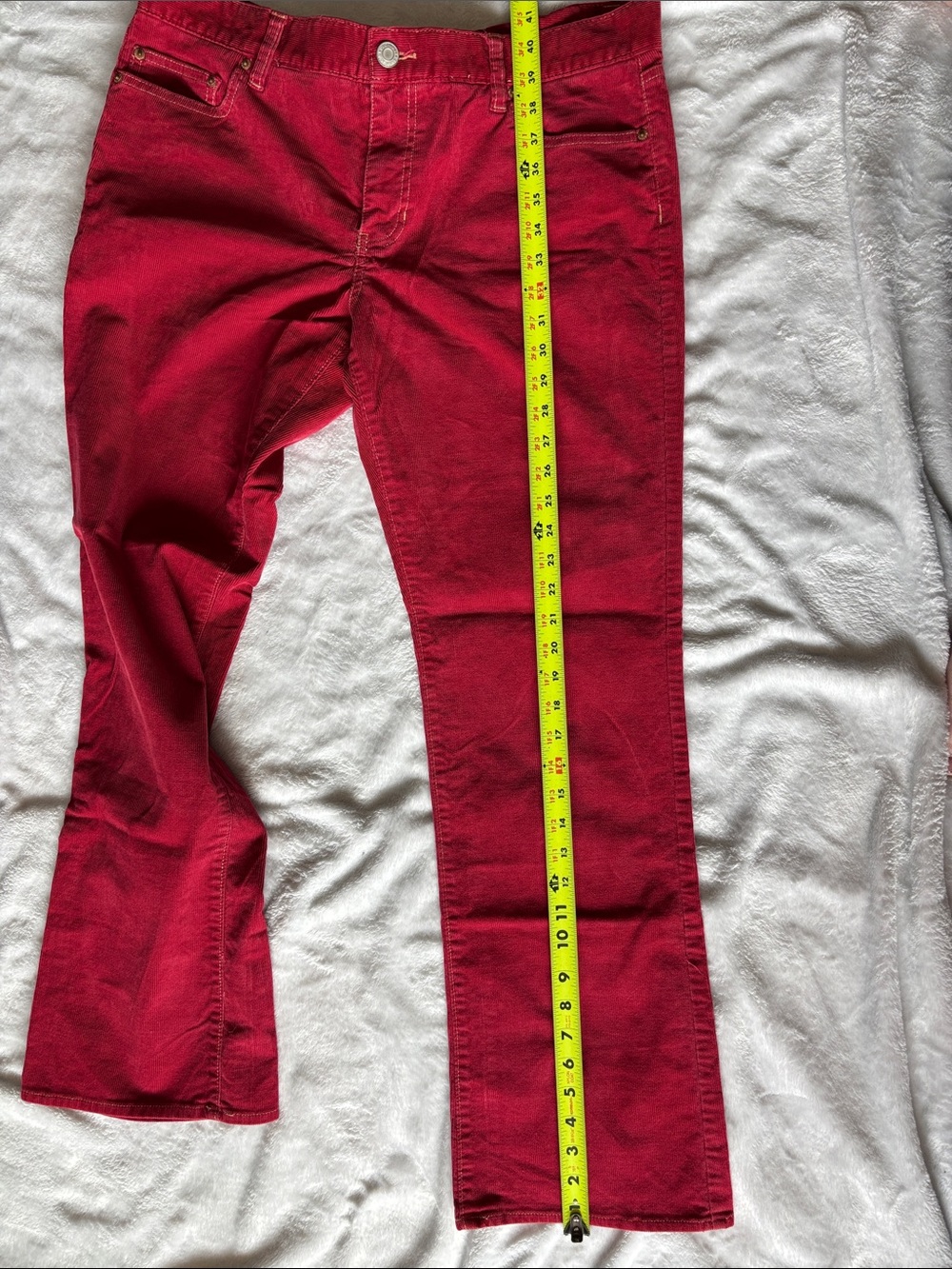 Old Navy Red Corduroy Pants 2005 Y2K vintage - Picture 9 of 10